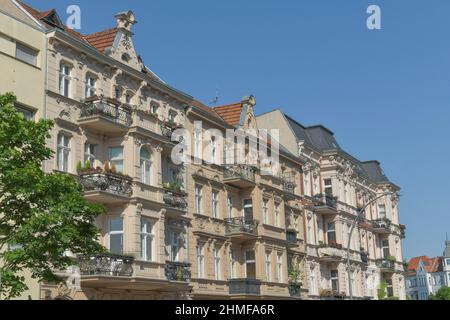 Ancien bâtiment, Schmiljanstrasse, Friedenau, Berlin, Allemagne Banque D'Images