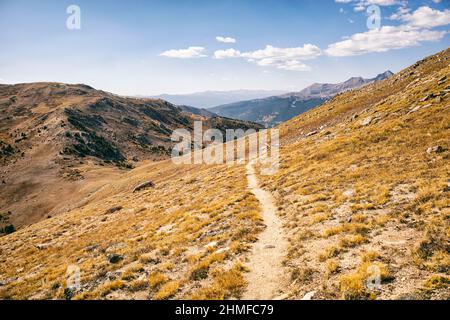 Sentier de randonnée dans la région sauvage de Collegiate, Colorado Banque D'Images