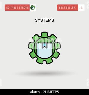 Icône de vecteur simple du système. Illustration de Vecteur