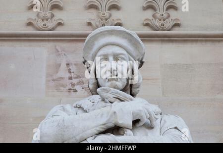 Luis vives à la Bibliothèque nationale d'Espagne, Madrid. Érudit espagnol et humaniste de la Renaissance Banque D'Images