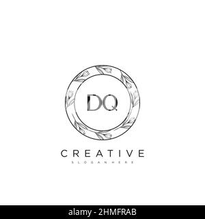 DQ initiale lettre Flower logo Template Vector Premium Vector Illustration de Vecteur