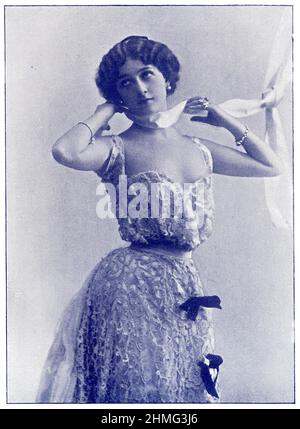 Portrait de Natalina 'Lina' Cavalieri - soprano, actrice et monologue italien. Image du magazine de théâtre franco-allemand illustré « Das Album », 1898. Banque D'Images