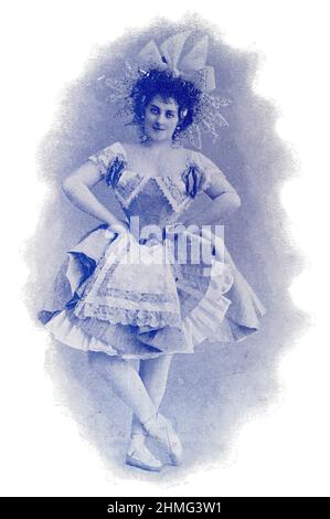 Portrait de Mademoiselle de Labounskaya - danseuse russe. Image du magazine de théâtre franco-allemand illustré « Das Album », 1898. Banque D'Images