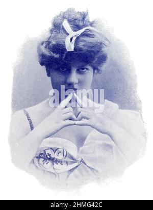 Portrait de la chansonnette parisienne Elsa de Mendes. Image du magazine de théâtre franco-allemand illustré « Das Album », 1898. Banque D'Images