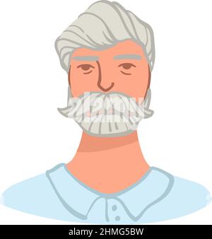 Photo ou portrait d'homme âgé sérieux Illustration de Vecteur