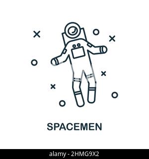 Icône Spacemen. Elément de ligne de la collection d'espace. Linear Spaces Icon signe pour la conception web, infographics et plus encore. Illustration de Vecteur