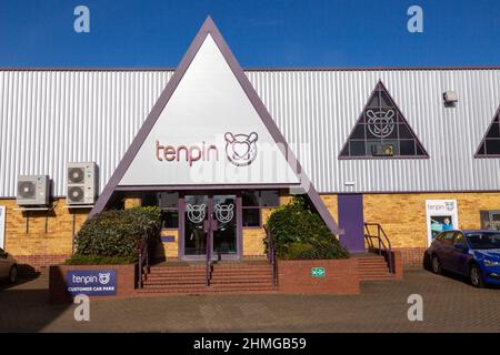 Tenpin Ten PIN Bowling, Martlesham Heath, Suffolk, Angleterre, Royaume-Uni - branche Tenpin Ipswich Banque D'Images