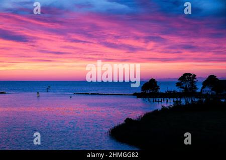 Deal Island dans le comté de Somerset, Maryland sur la baie de Chesapeake. Banque D'Images