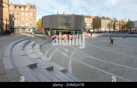 Édimbourg, Écosse, Royaume-Uni - rénovation de McEwan Hall et de Bristo Square, Université d'Édimbourg par LDN Architects Banque D'Images