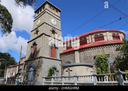 Cathédrale de l'Immaculée conception, place Derek Walcott, Castries, Sainte-Lucie, Îles du vent, Antilles néerlandaises, Antilles occidentales Caraïbes Banque D'Images