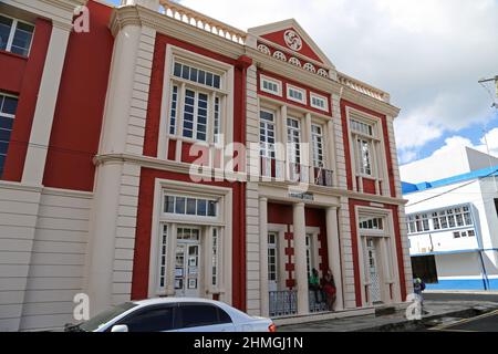 Carnegie Central Library, Bourbon Street, Derek Walcott Square, Castries, Sainte-Lucie, Îles du vent, Petites Antilles, Antilles occidentales, Mer des Caraïbes Banque D'Images