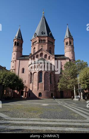 Allemagne, Rhénanie-Palatinat, Mayence, vieille ville, cathédrale Saint-Martin Banque D'Images