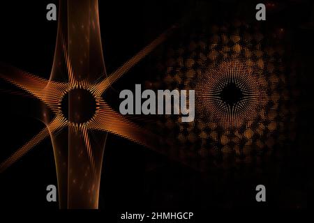 Création d'un rendu fractal de modèles abstraits de pupilles oculaires pour le design créatif, l'art, Banque D'Images