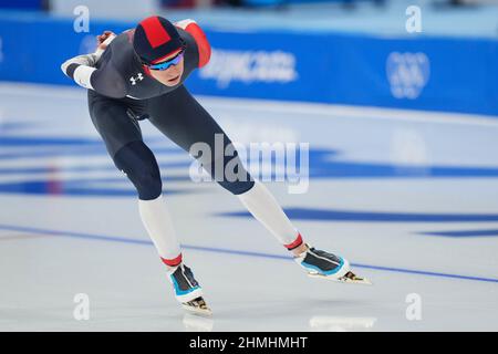 Pékin, Chine. 10th févr. 2022. BEIJING, CHINE - FÉVRIER 10: Martina Sablikova, de la République tchèque, en compétition sur les 5000m femmes lors des Jeux Olympiques de Beijing 2022 au National Speed Skating Oval le 10 février 2022 à Beijing, Chine (photo de Douwe Bijlsma/Orange Pictures) NOCNSF crédit: Orange pics BV/Alay Live News Banque D'Images