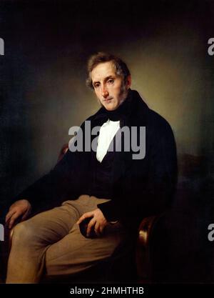Alessandro Manzoni (1785-1873) écrivain et philosophe italien le plus célèbre pour son roman historique The betrothed [I Promessi sposi] publié en 1827. Portrait peint par le peintre italien Francesco Hayez (1791-1882) en 1841.
