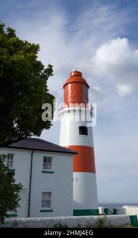 Souter Lighthouse, Marsden, South Shields, Tyne and Wear, Angleterre, ROYAUME-UNI Banque D'Images