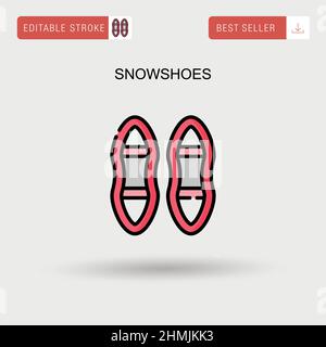 Snowshoes simple Vector Icon. Illustration de Vecteur