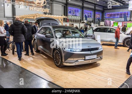 Göteborg, Suède - décembre 05 2021 : voiture électrique Hyundai Ioniq 5 exposée Banque D'Images