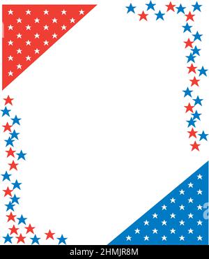 Rouge blanc Bleu étoiles fond vectoriel Illustration de Vecteur