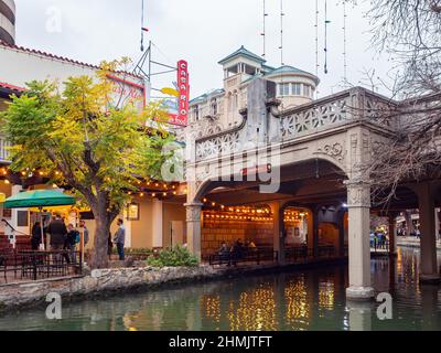 Texas, 2 2022 FÉVRIER - vue sur le Riverwalk Banque D'Images