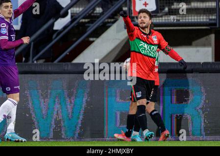 NIJMEGEN, PAYS-BAS - FÉVRIER 10: Lasse Schone de NEC Nijmegen pendant le match de la coupe TOTO KNVB entre NEC Nijmegen et les aigles Vas-y à Goffertstadion le 10 février 2022 à Nimègue, pays-Bas (photo de Broer van den Boom/Orange Pictures) crédit: Orange pics BV/Alay Live News Banque D'Images