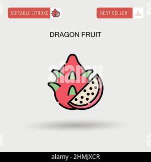 Dragon fruit simple vecteur icône. Illustration de Vecteur