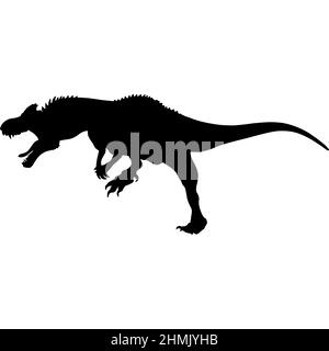 silhouette de raptor, illustration noire pour tatouage Banque D'Images