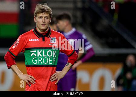 NIJMEGEN, PAYS-BAS - FÉVRIER 10: Magnus Mattsson de NEC Nijmegen pendant le match de la coupe TOTO KNVB entre NEC Nijmegen et les aigles Vas-y à Goffertstadion le 10 février 2022 à Nimègue, pays-Bas (photo de Broer van den Boom/Orange Pictures) Credit: Orange pics BV/Alay Live News Banque D'Images