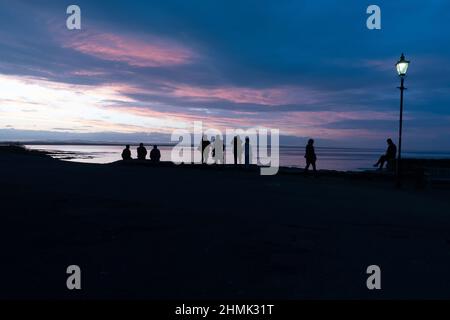 Coucher de soleil sur St Andrews Harbour Fife Scotland Banque D'Images