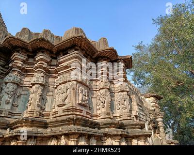 Ancien temple Kopeshwar Mahadev, Khidrapur, Maharashtra, Inde Banque D'Images