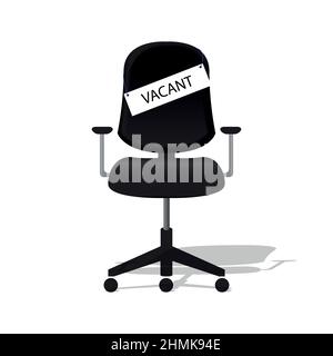 Président de bureau vacant, symbole de recrutement, de vacance ou d'opportunité, illustration vectorielle Illustration de Vecteur