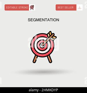 Icône de vecteur simple de segmentation. Illustration de Vecteur