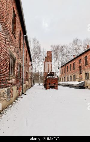 Auschwitz I, Pologne Banque D'Images