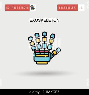 Icône de vecteur simple exosquelette. Illustration de Vecteur