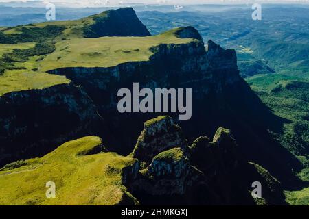 Esteniado Canyon à Urubici, Santa Catarina, Brésil. Vue aérienne Banque D'Images