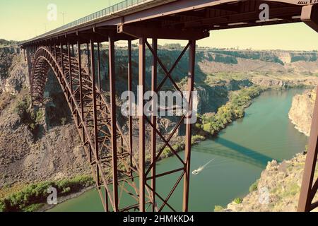 Le pont I. B. Perrine et la rivière Snake Banque D'Images