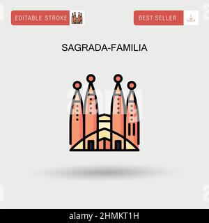 Icône de vecteur simple Sagrada-familia. Illustration de Vecteur