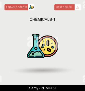 Chemicals-1 icône vecteur simple. Illustration de Vecteur