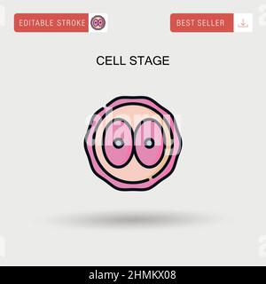Icône de vecteur simple de stade cellulaire. Illustration de Vecteur