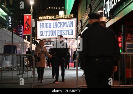 Le chapiteau de la soirée d'ouverture de 'The Music Man' au Winter Garden Theatre le 10 février 2022 à New York. Banque D'Images