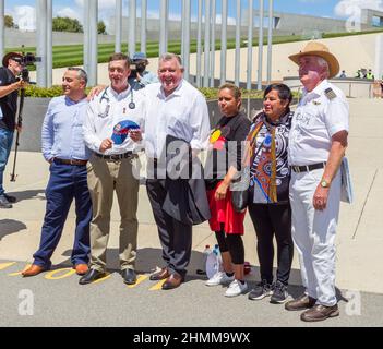 La manifestation du coronavirus « convoi à Canberra » s'est tenue sur Capital Hill entre l'ancien Parlement et le nouveau Parlement à Canberra, en Australie Banque D'Images