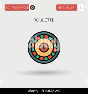 Roulette simple vecteur icône. Illustration de Vecteur