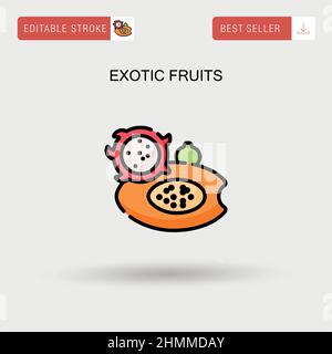 Fruits exotiques simple vecteur icône. Illustration de Vecteur
