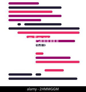Dessin animé codant des lignes simulées illustration vectorielle Illustration de Vecteur