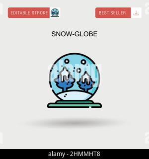 Icône de vecteur simple Snow-globe. Illustration de Vecteur