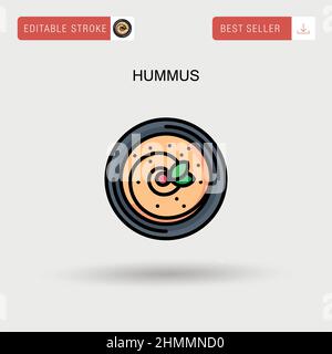 Icône de vecteur simple hummus. Illustration de Vecteur
