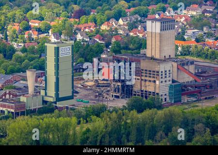 Vue aérienne, ancienne colliery DSK Lippe, Egonstraße, frontière de la ville à Gelsenkirchen, Westerholt, Hassel, Gelsenkirchen, région de Ruhr, Rhénanie-du-Nord-Westphalie Banque D'Images