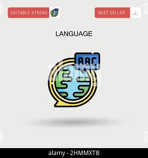 Icône de vecteur simple de langage. Illustration de Vecteur