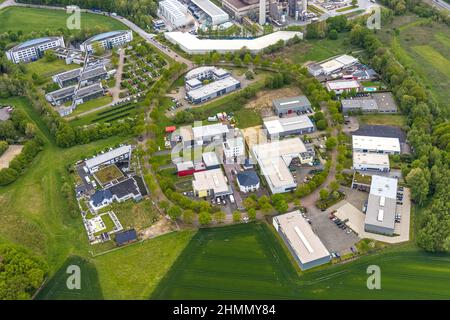 Photographie aérienne, IWG Innovationszentrum Wiesenbusch Gladbeck, Gewerbepark am Wiesenbusch, Rentfort, Gladbeck, Ruhrgebiet, Rhénanie-du-Nord-Westphalie, GE Banque D'Images