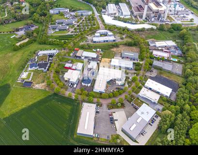 Photographie aérienne, IWG Innovationszentrum Wiesenbusch Gladbeck, Gewerbepark am Wiesenbusch, Rentfort, Gladbeck, Ruhrgebiet, Rhénanie-du-Nord-Westphalie, GE Banque D'Images